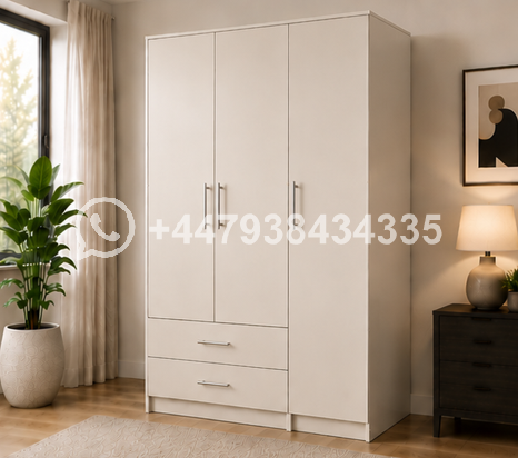3 Door Wardrobe with 2 Drawers β Spacious Clothing Storage - Image 3