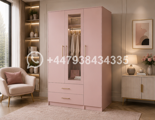 Multi Utility 3 Door Wardrobe with Drawers β Premium Bedroom Wardrobe - Image 4