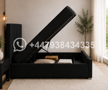 Luxury Ottoman King Size Bed with Storage - Image 4
