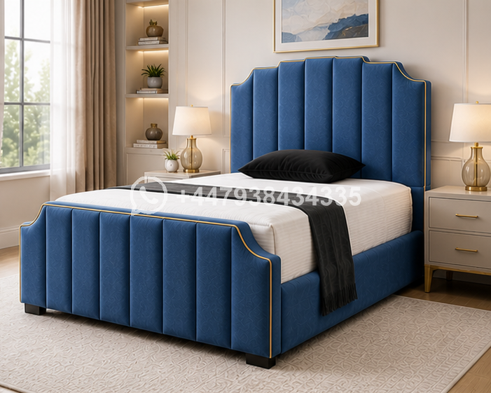 Arizona Double Bed – Modern Padded Headboard - Image 3