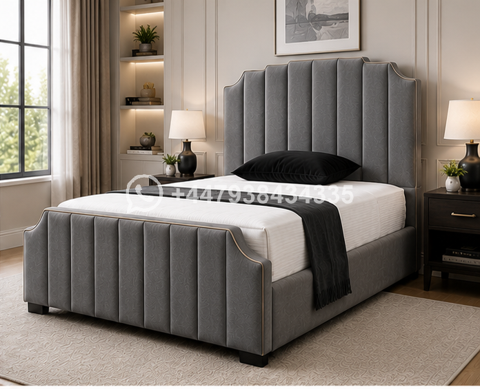 Super King size Bed – Arizona Bed – Elegant Padded Headboard - Image 4