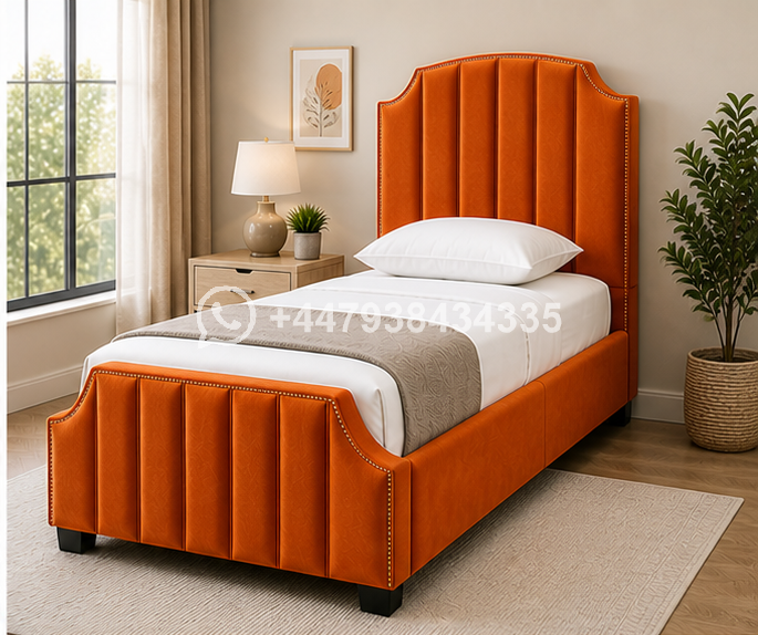 Arizona Single Bed – Modern Upholstered Bedroom Bed – Premium Quality - Image 4