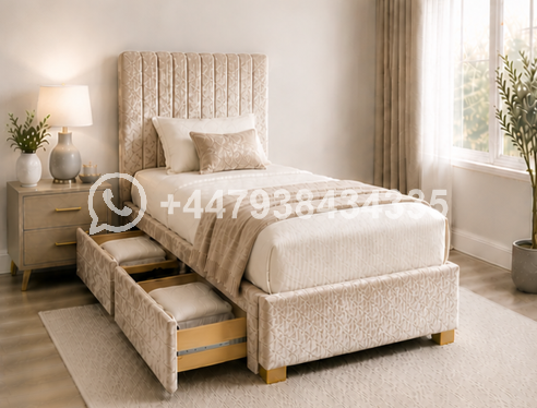 Modern Wooden Single Divan Bed Frame - Image 4