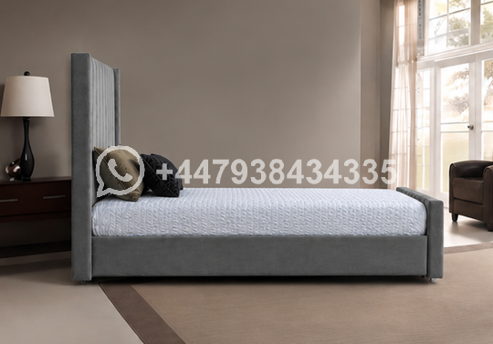 Panel Single Bed – Luxury Upholstered Bed - Image 3