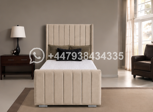 Panel Single Bed – Comfortable Soft Headboard Bed - Image 3