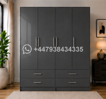 Contemporary Bedroom Storage Wardrobe – Wardrobe with 4 Drawers