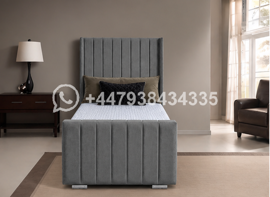 Panel Single Bed – Luxury Upholstered Bed - Image 4