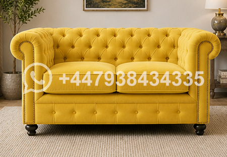 Velvet 2 Seater Sofa – Modern 2 Seater Sofa – Nicole High Back 2 Seater Sofa