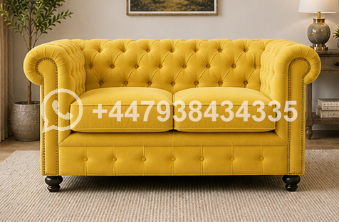 Velvet 2 Seater Sofa – Modern 2 Seater Sofa – Nicole High Back 2 Seater Sofa