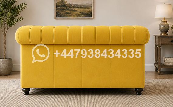 Velvet 2 Seater Sofa – Modern 2 Seater Sofa – Nicole High Back 2 Seater Sofa - Image 3