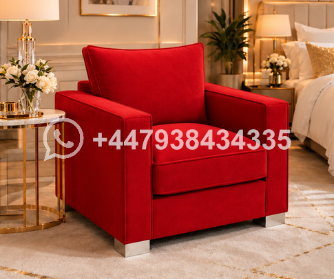 Sloane Premium Single Sofa – Sloane Single Seater Sofa – Comfortable Soft Upholstered Sofa