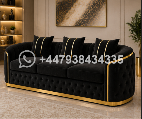 Sofa 3-Seater – Madrid 3-Seater Sofa – Stylish Soft Cushion Living Sofa – Modern Stylish Fabric Sofa