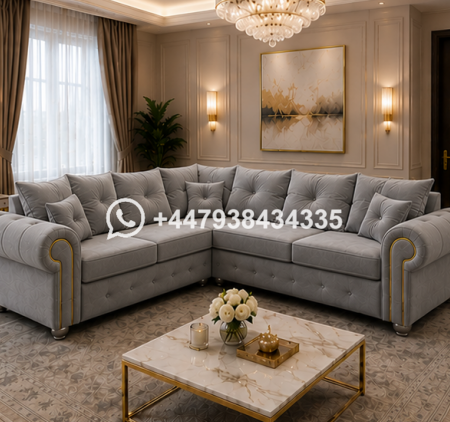 Ashwin Corner Lounge Sofa – Elegant 5 Seater