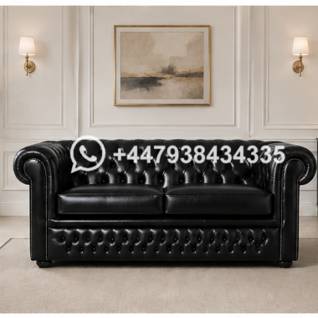 Chesterfield 2-Seater Sofa with Black colors sofa – Grand Comfort Chesterfield Sofa