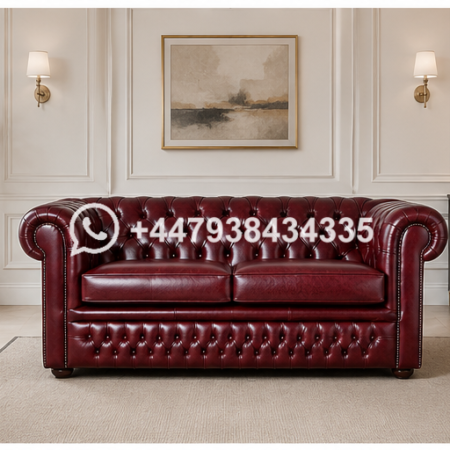 Luxury Chesterfield 2-Seater Sofa – Premium Chesterfield 2-Seater Leather Sofa