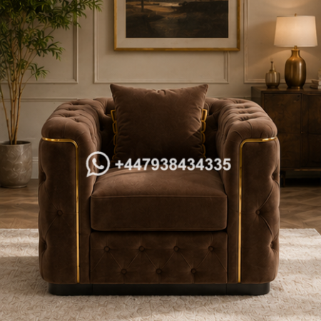 Luxury Chesterfield Accent Chair – Designed to Make a Statement – One Seater Sofa