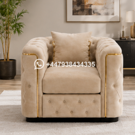 Modern Chesterfield One Seater Sofa – Classic Chesterfield Sofa for Living Room
