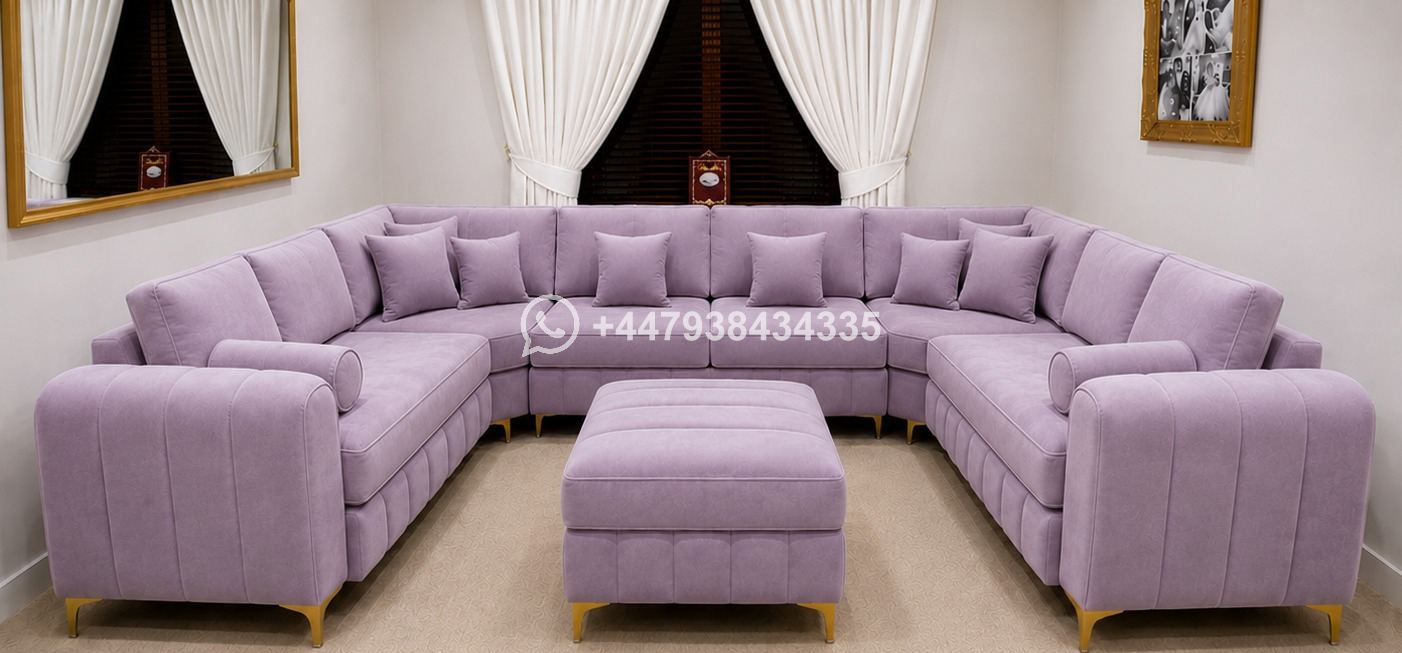 Designer U Shape Sofa | Contemporary Home Furniture- Premium Fabric Stylish Design sofa