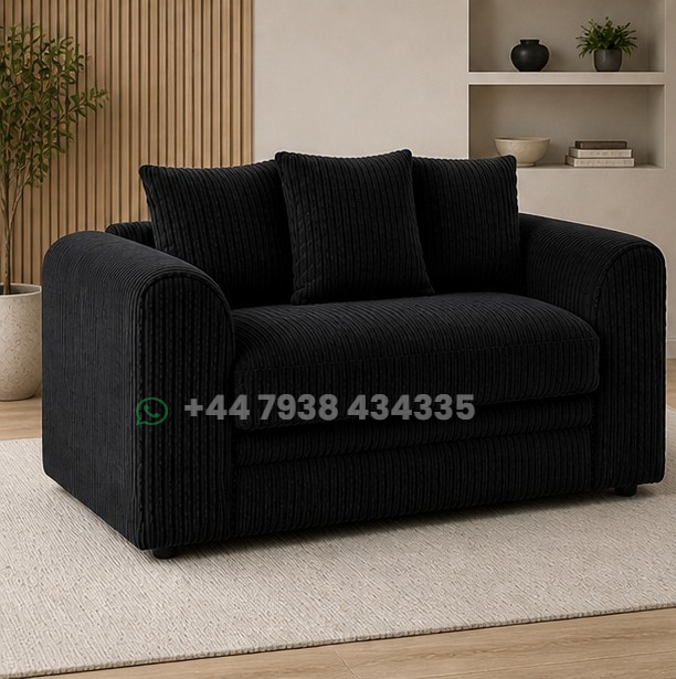 2 Seater Sofa – Dylan Sofa – Black Dylan Sofa - Image 2