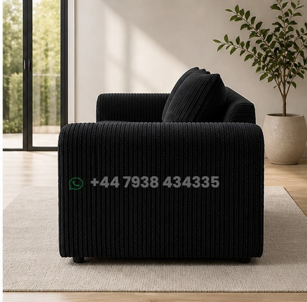 2 Seater Sofa – Dylan Sofa – Black Dylan Sofa - Image 3