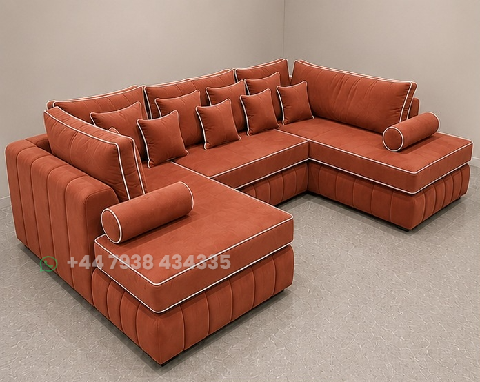 Designer U Shape Sofa – Modern Corner Sofa - Image 2