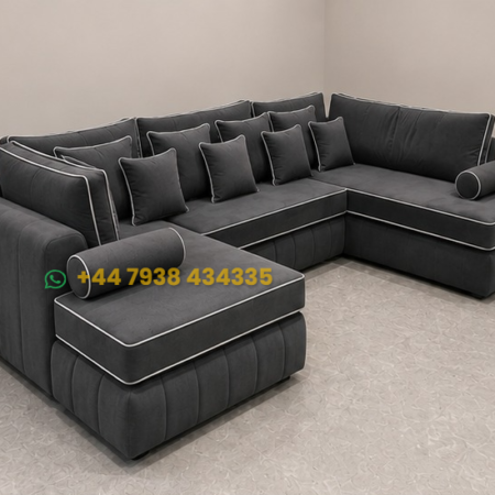 Modern U Shape Sofa – Spacious Family Seating