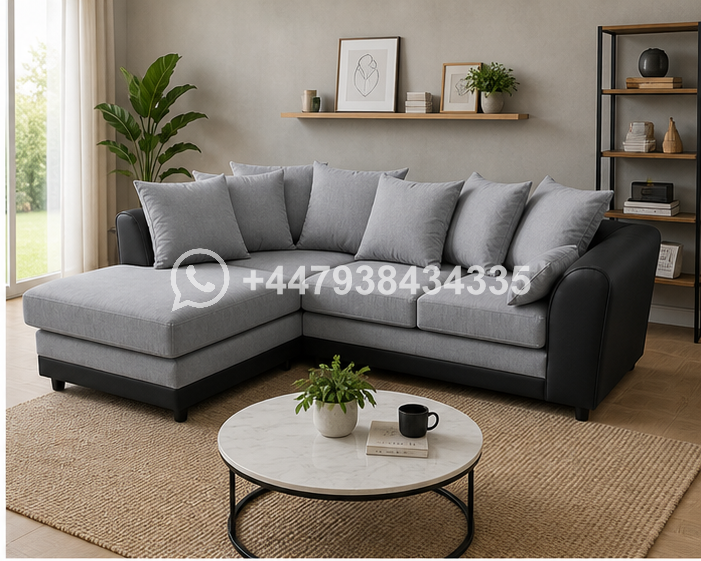 Upholstered Dylan 4 Seater Corner Sofa – Soft Cushioned Comfort - Image 2