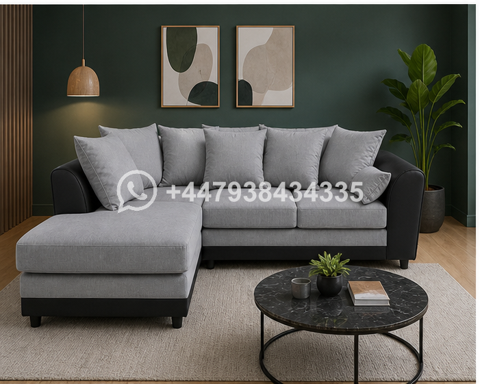Upholstered Dylan 4 Seater Corner Sofa – Soft Cushioned Comfort - Image 3