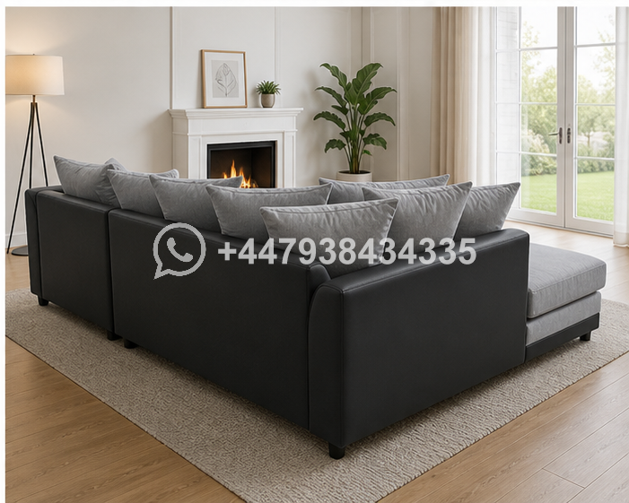 Upholstered Dylan 4 Seater Corner Sofa – Soft Cushioned Comfort - Image 4