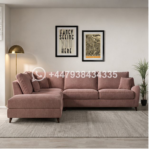 Spacious Dylan 4 Seater Corner Sofa – Luxury Family Seating